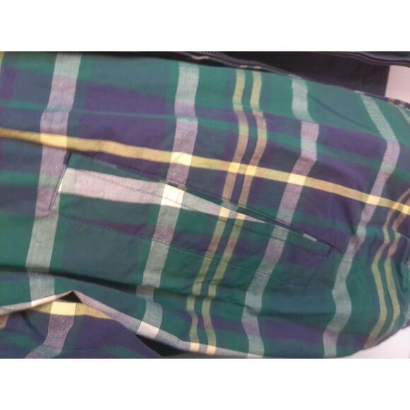 Vintage Nautica Reversible Bomber Blue Plaid Windbreaker Size Medium - Picture 5 of 12